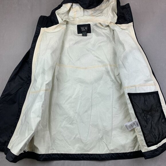 Mountain Hardwear Mens Rain Jacket XL Black Zip Waterproof Taped Seams Vapordry - Picture 7 of 13